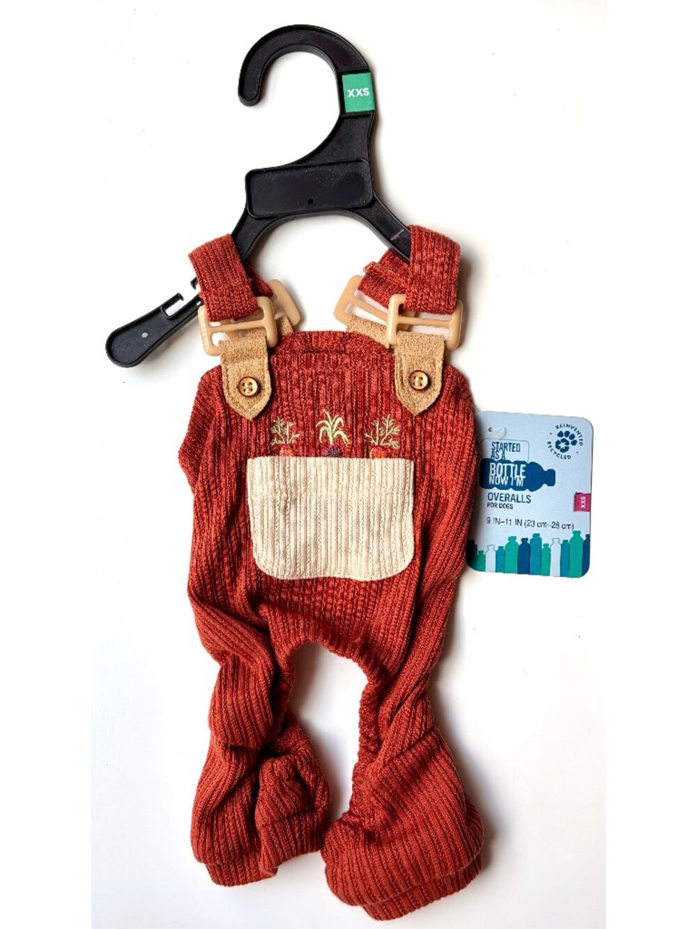 New Petco Started As A Bottle Now I'm Overalls for Dogs XXS Farmer Onesie